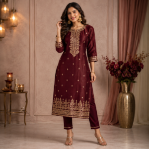cotton floral kurta set
